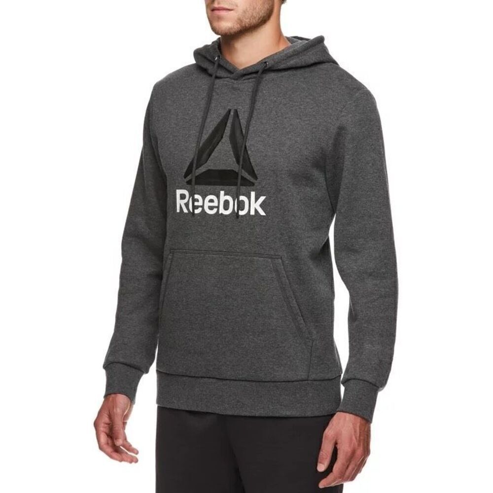 Reebok Men's Active Delta Grey Hoodie Size Small